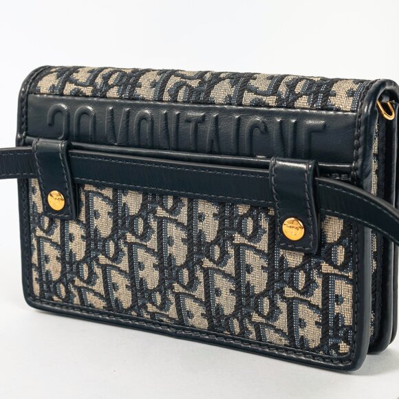 Christian Dior 30 Montaigne Blue Oblique Canvas 2-in-1 Pouch - Picture 10 of 16